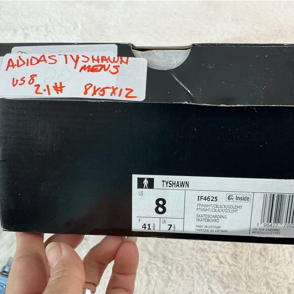 Adidas Tyshawn Jones New in Box Mens 8 White Black Skate Shoes main image 8